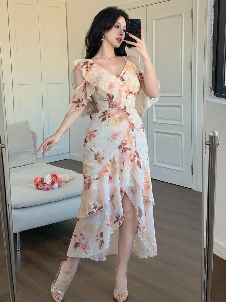 Rochie midi SHEIN, mix culori