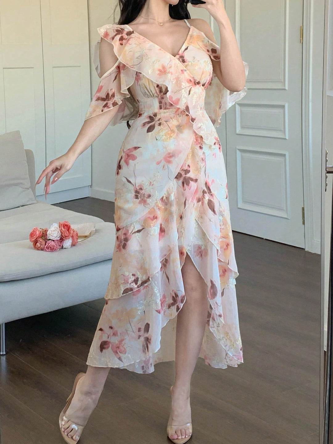 Rochie midi SHEIN, mix culori