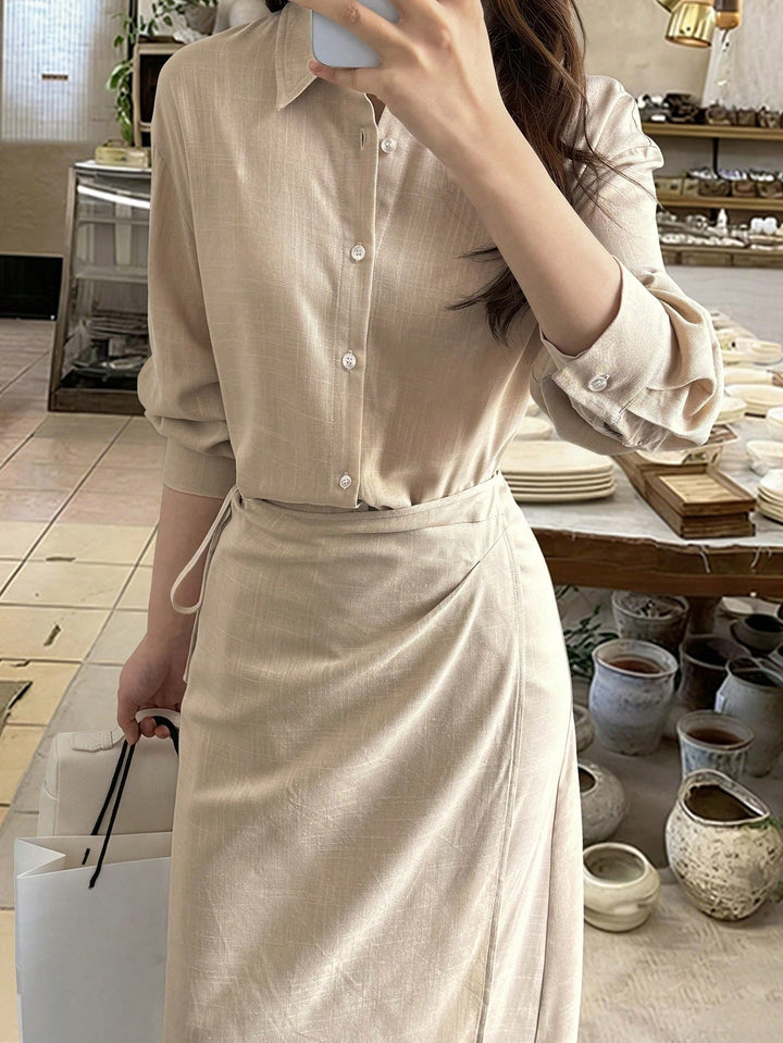 Rochie maxi SHEIN, kaki