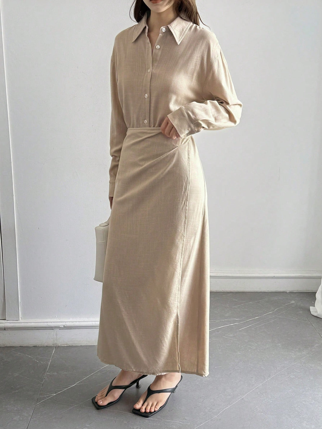 Rochie maxi SHEIN, kaki