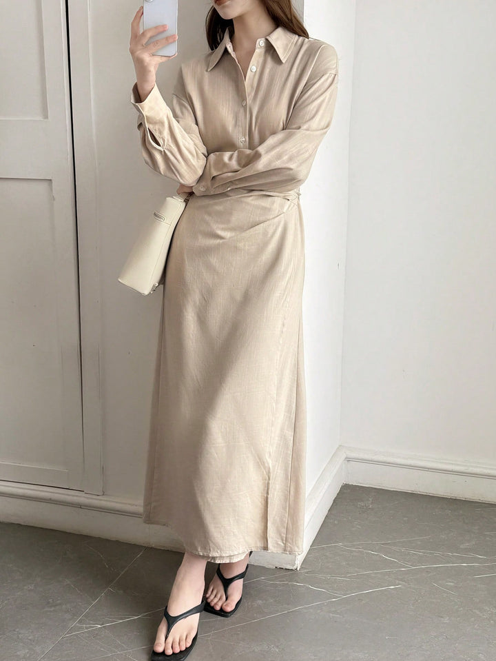 Rochie maxi SHEIN, kaki