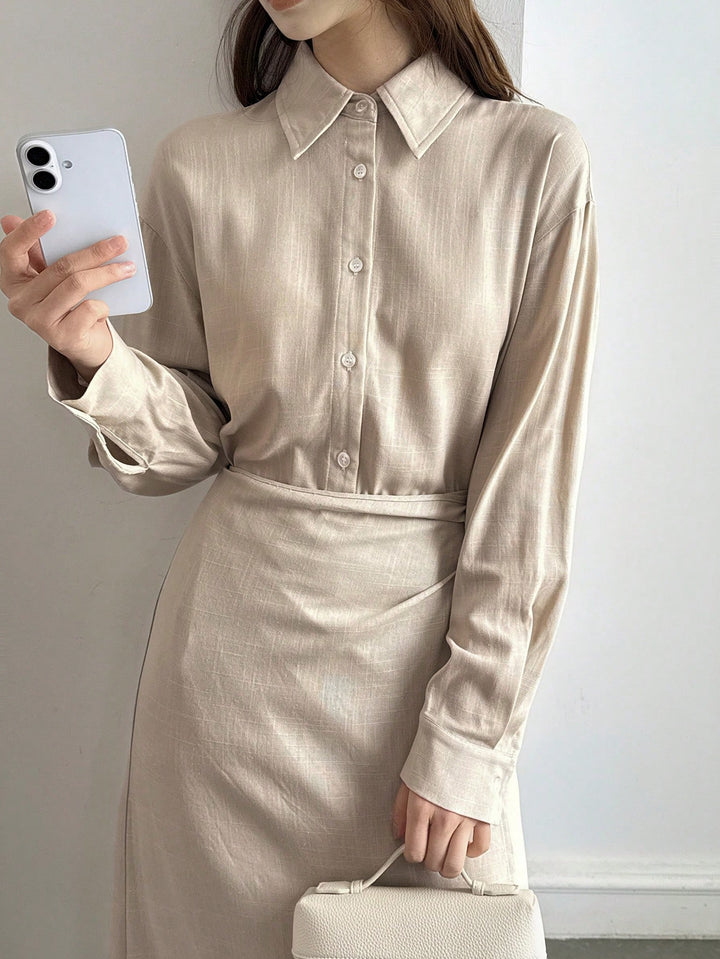 Rochie maxi SHEIN, kaki