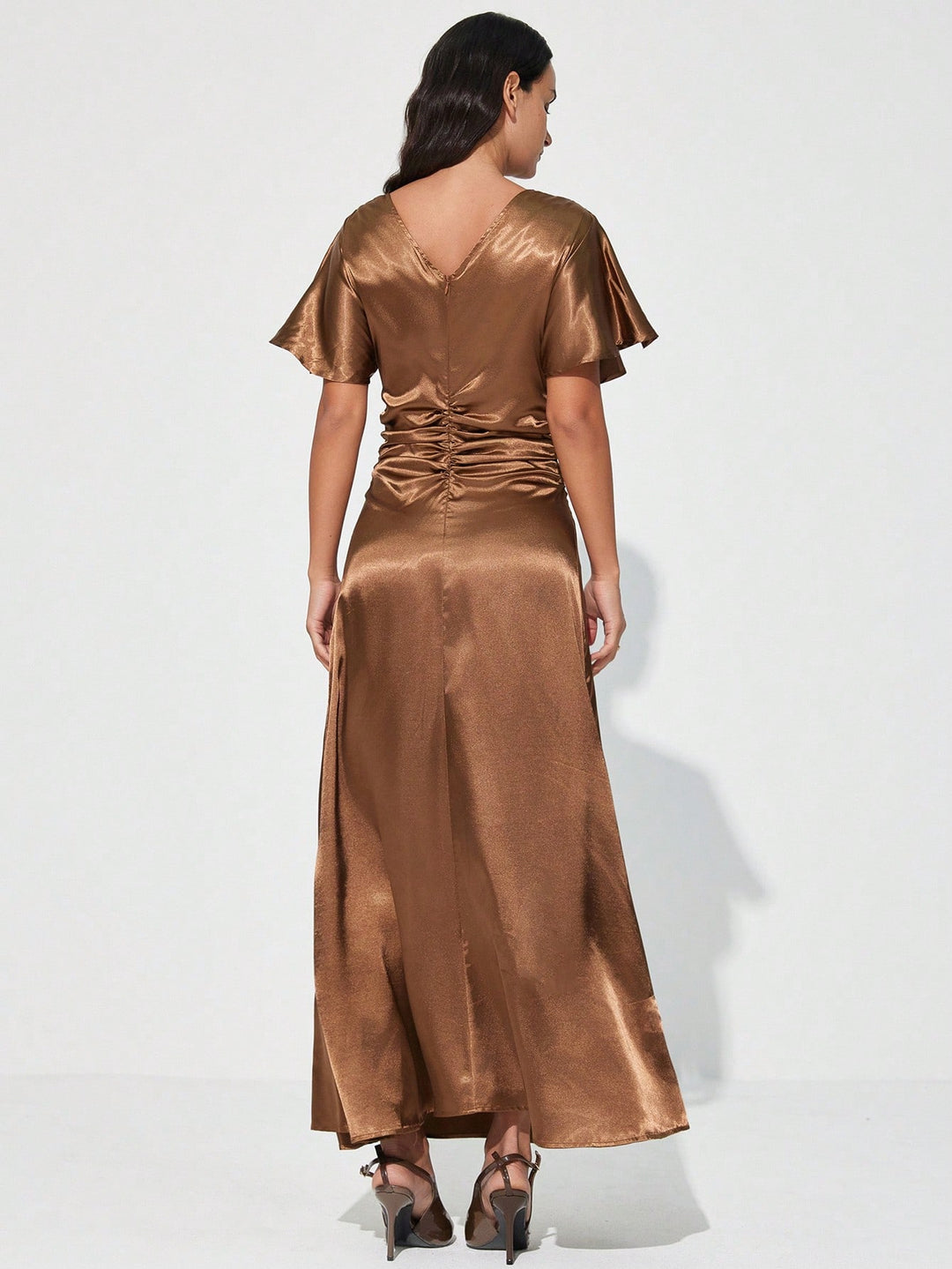 Rochie maxi SHEIN, auriu