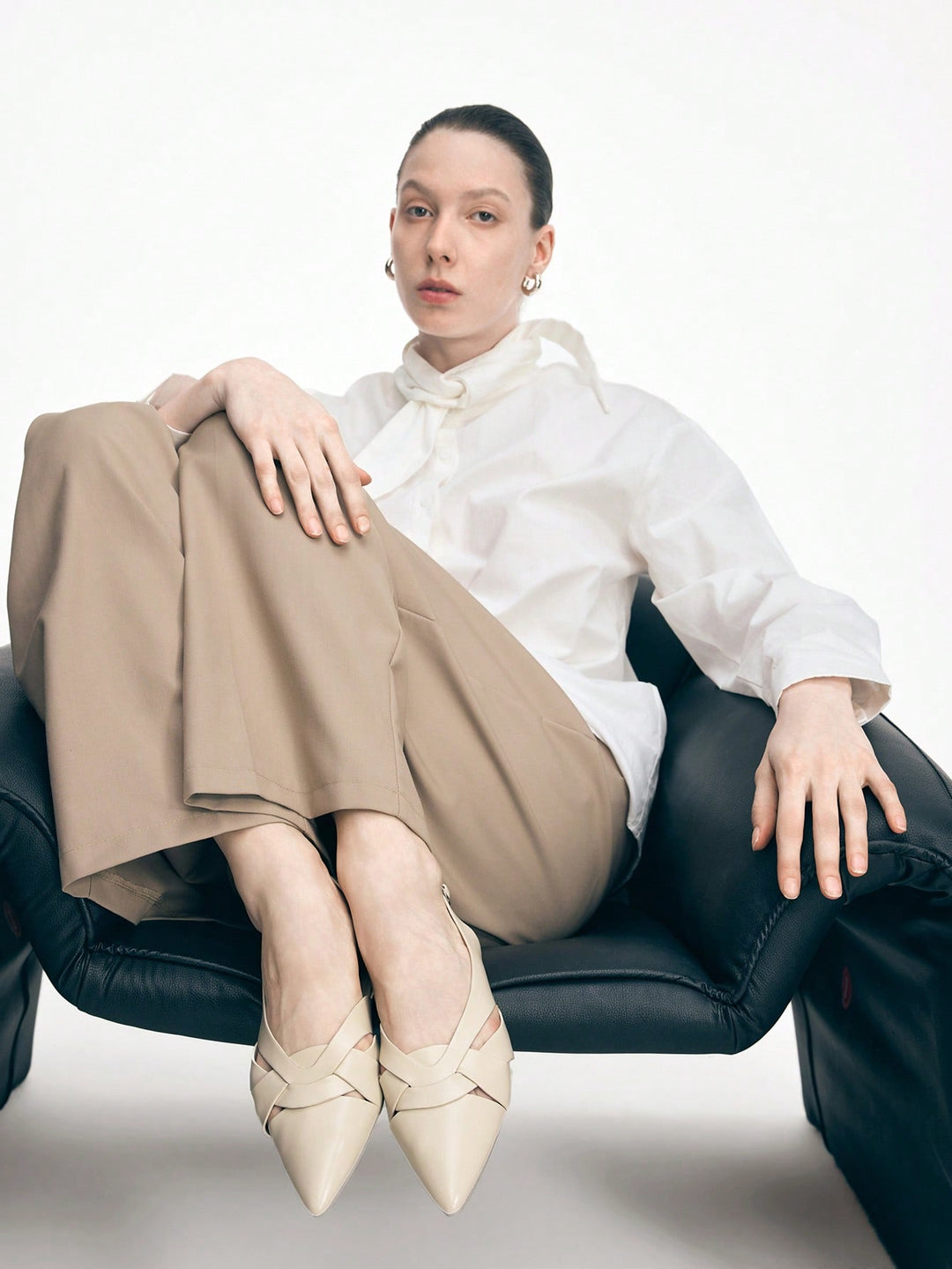 SHEIN balerina cipő, bézs