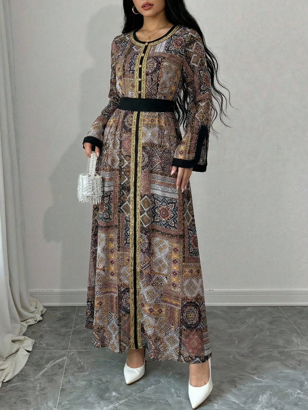 Rochie maxi SHEIN, mix culori