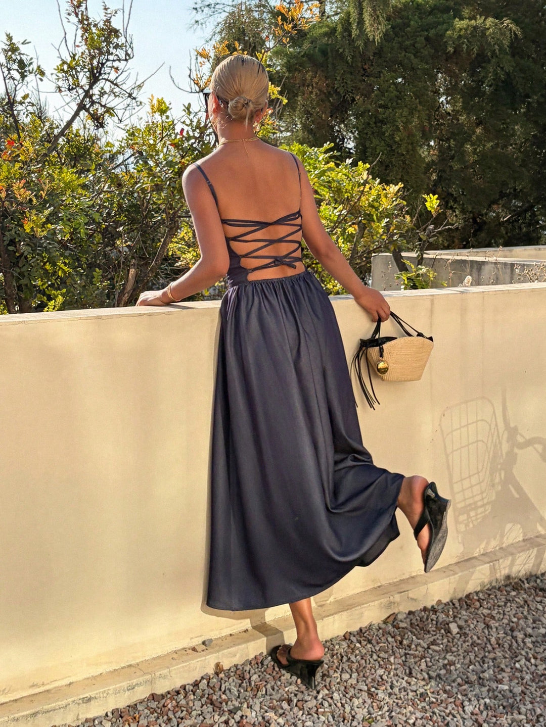 Rochie midi SHEIN, albastru