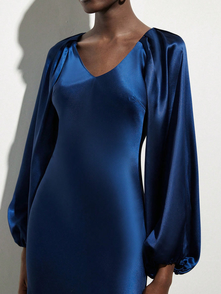 Rochie maxi SHEIN, albastru