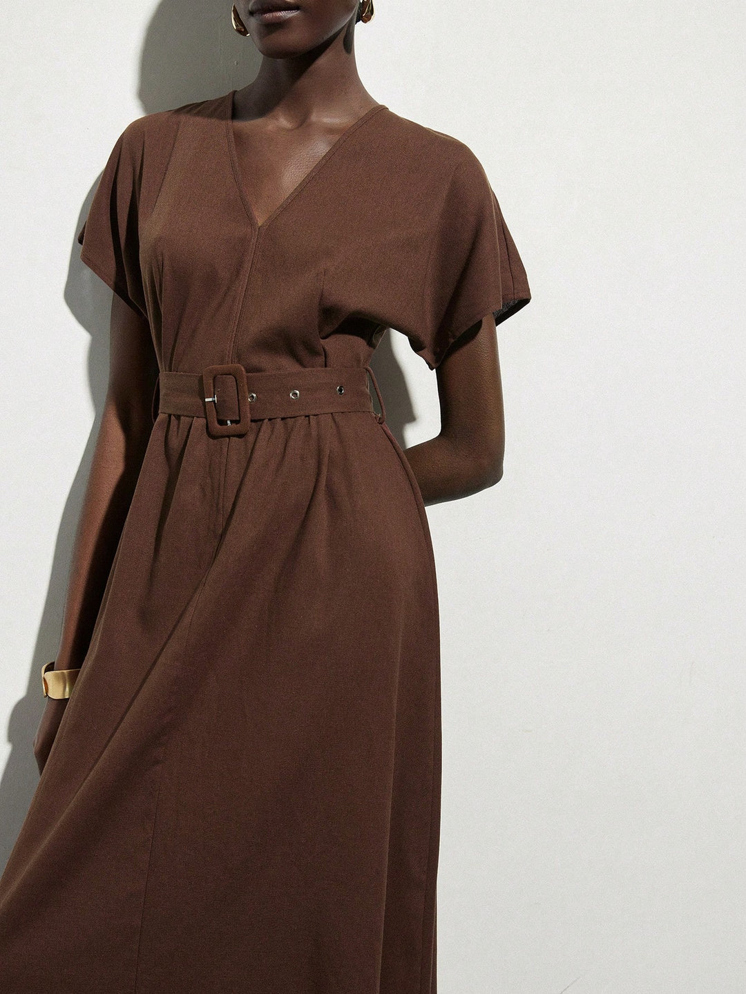 Rochie maxi SHEIN, maro