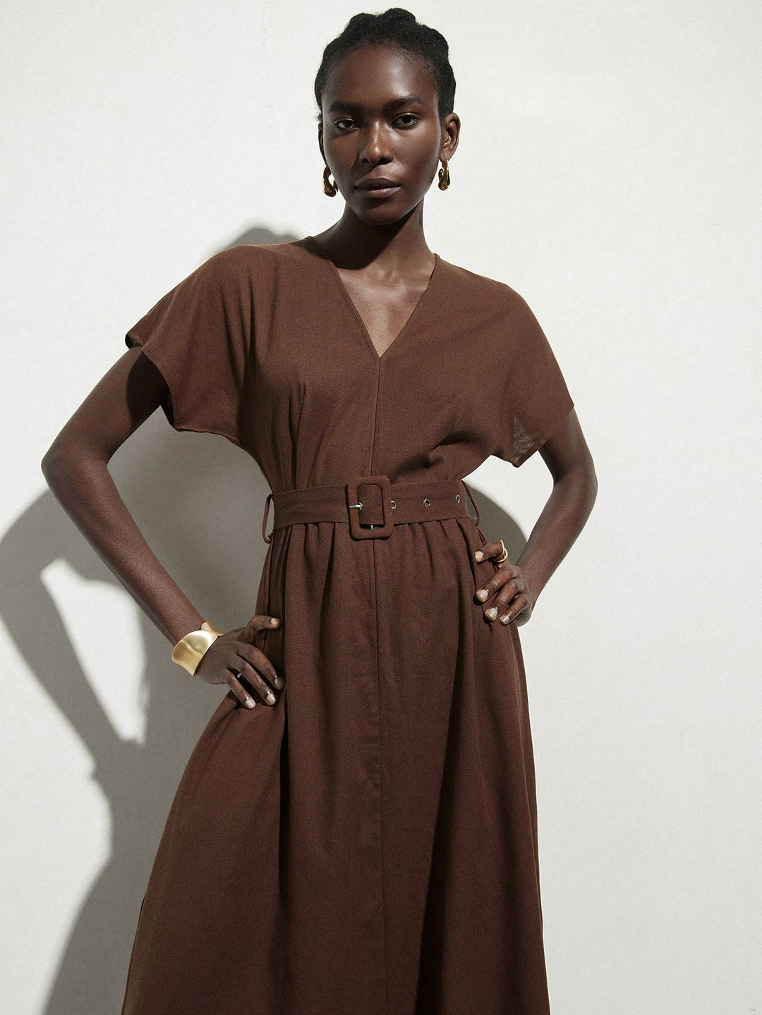 Rochie maxi SHEIN, maro