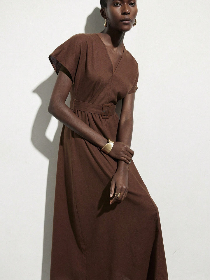 Rochie maxi SHEIN, maro