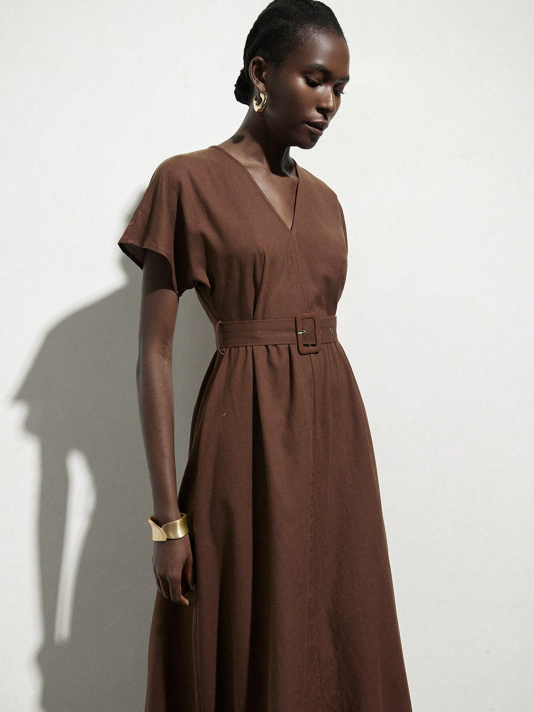 Rochie maxi SHEIN, maro
