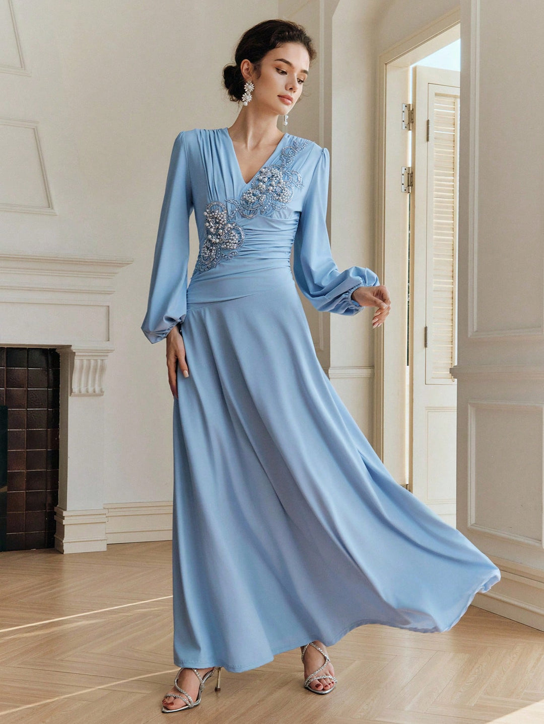 Rochie maxi SHEIN, albastru