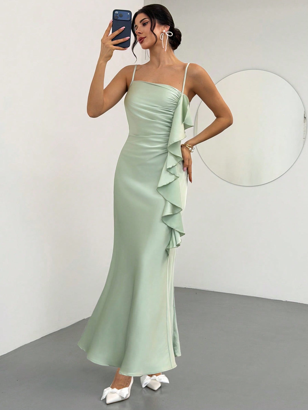 Rochie maxi SHEIN, verde