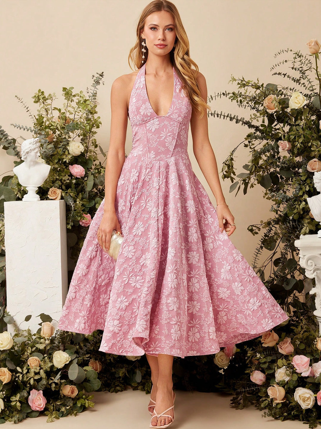 Rochie maxi SHEIN, roz