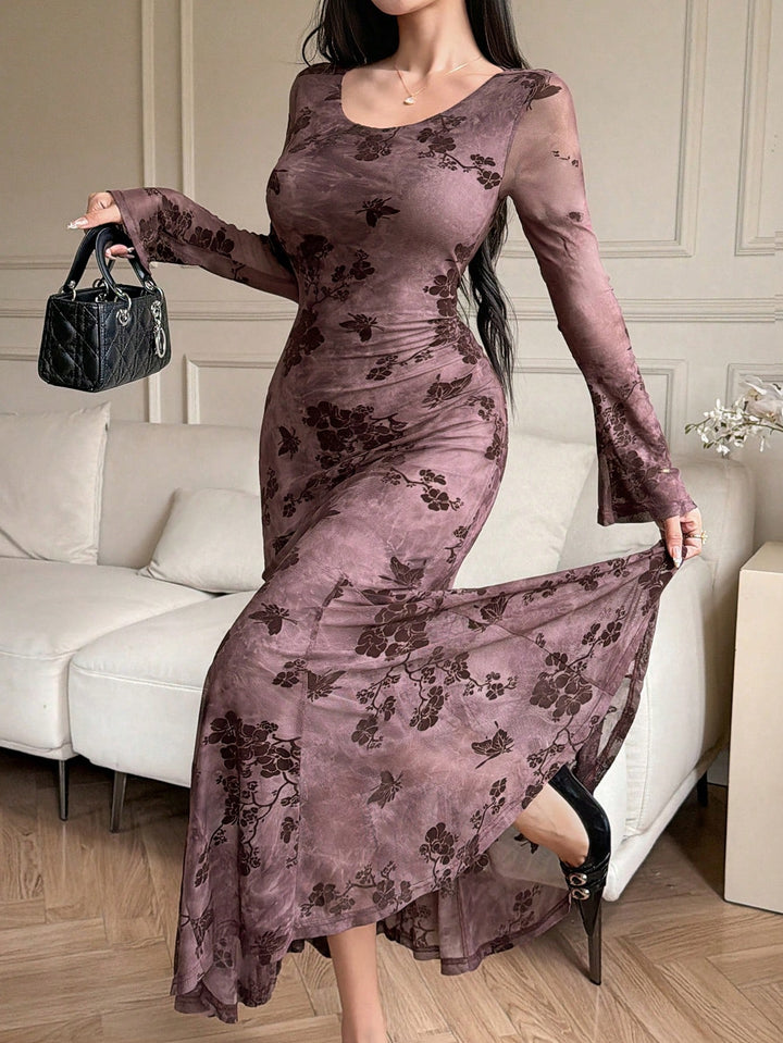 Rochie maxi SHEIN, mix culori