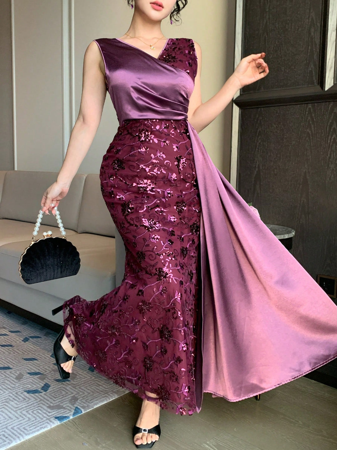 Rochie maxi SHEIN, mov