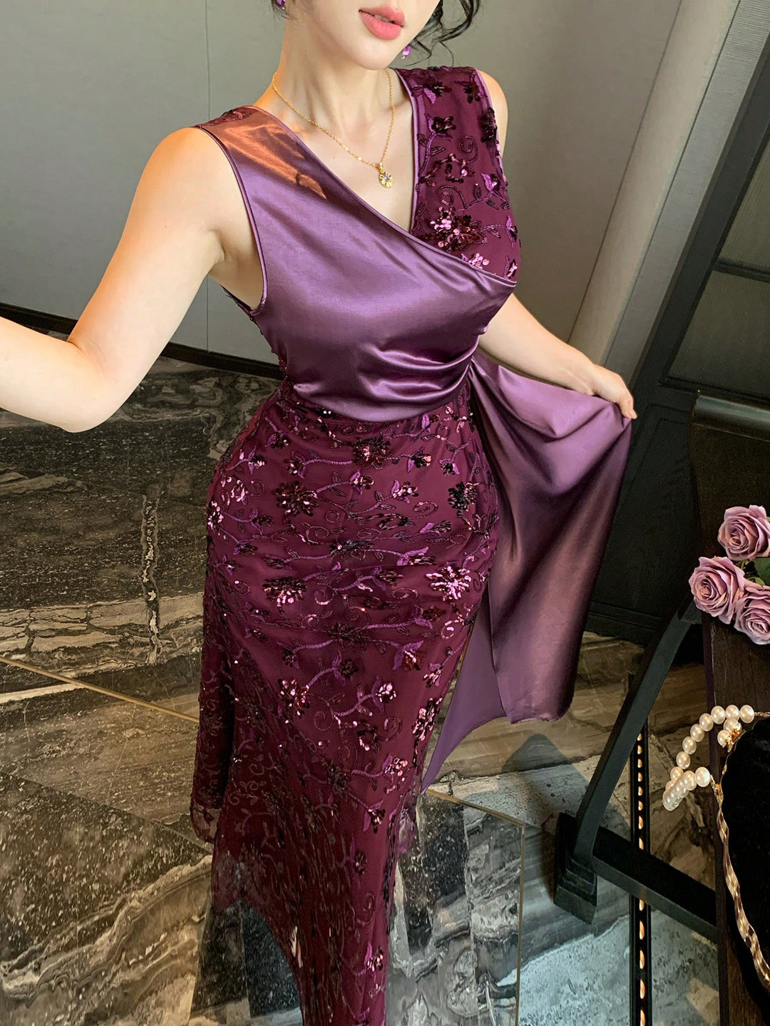 Rochie maxi SHEIN, mov