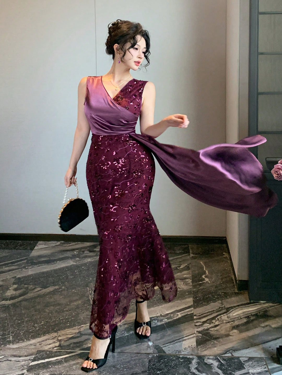 Rochie maxi SHEIN, mov