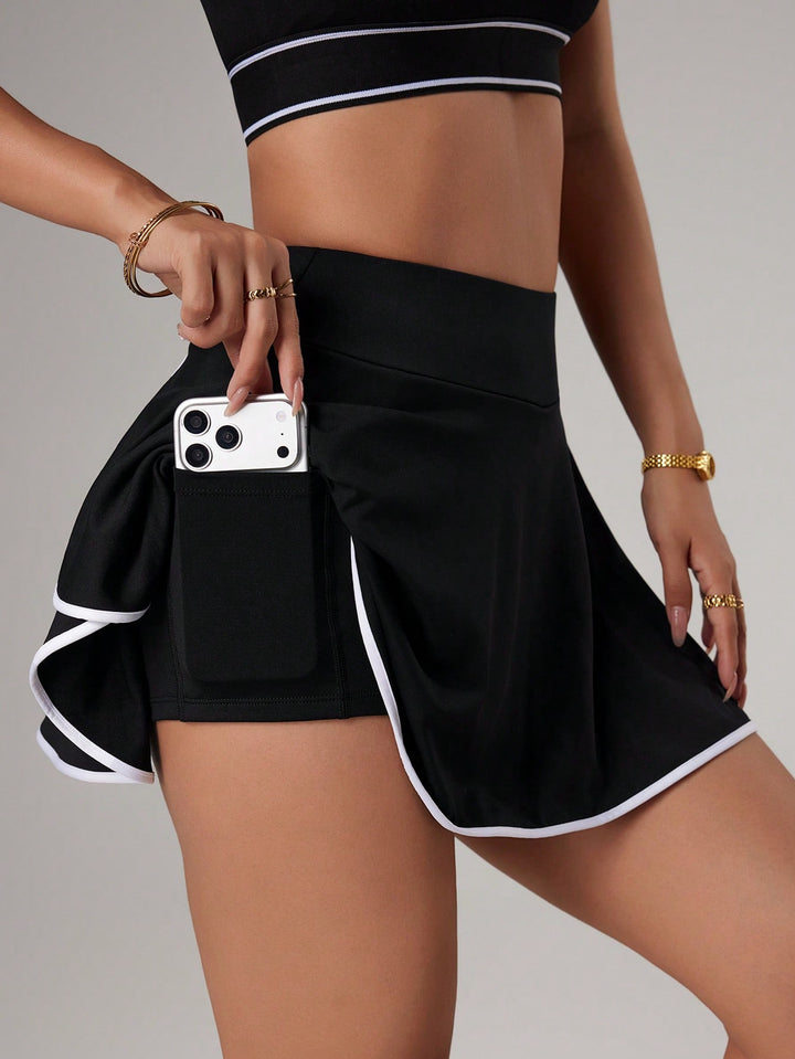 Fustă-pantalon SHEIN, negru