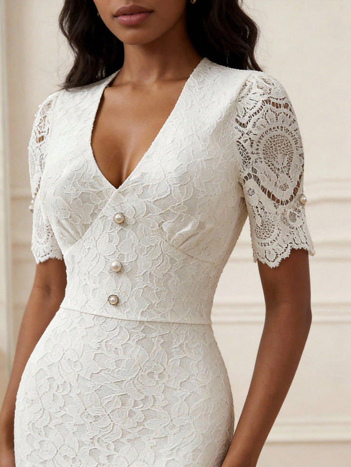 Rochie midi SHEIN, alb