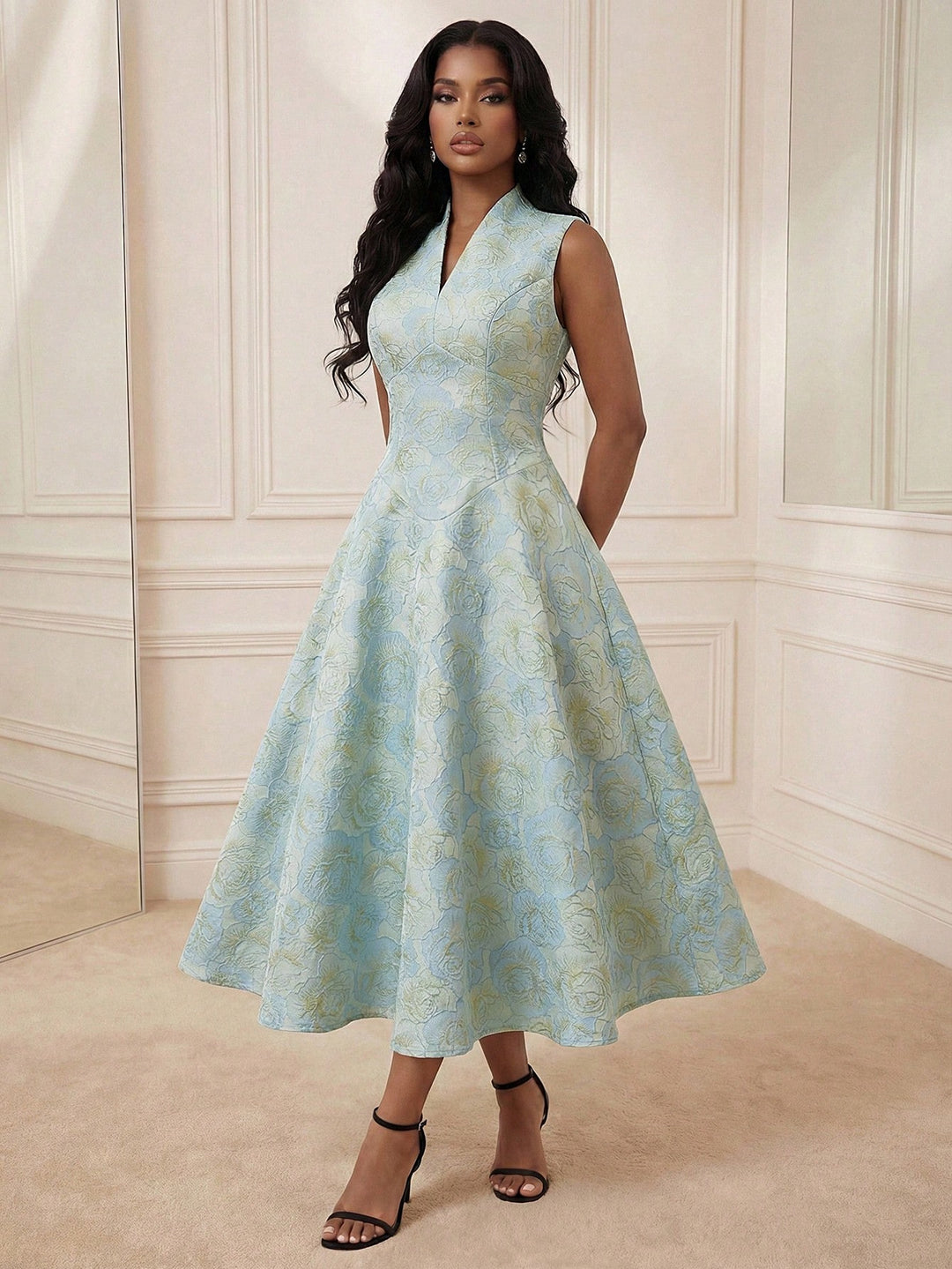 Rochie midi SHEIN, albastru