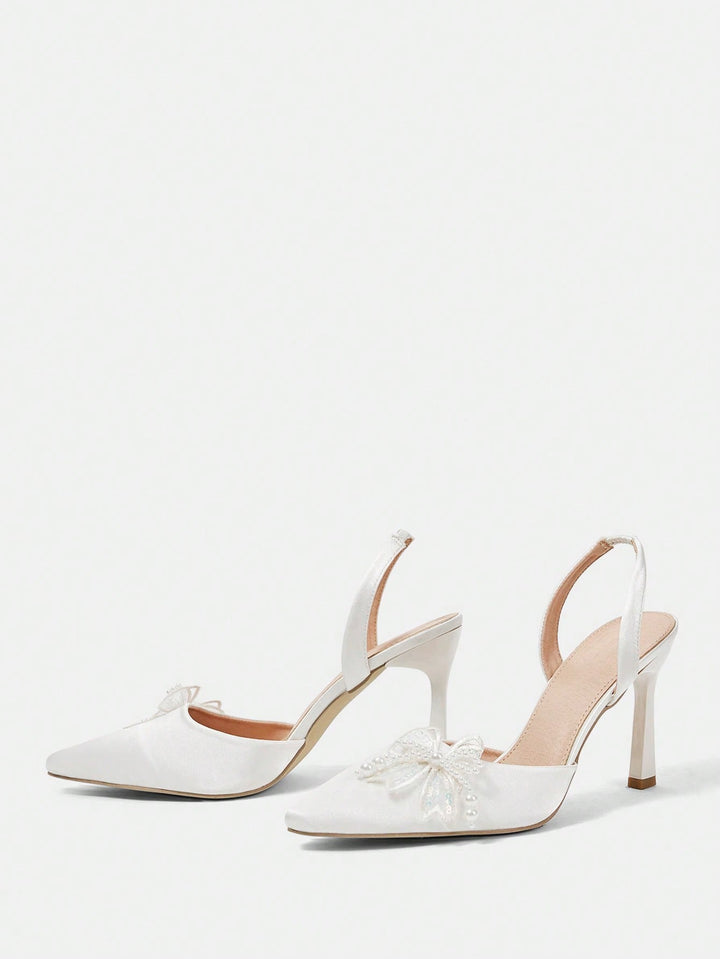 Pantofi cu toc SHEIN, alb