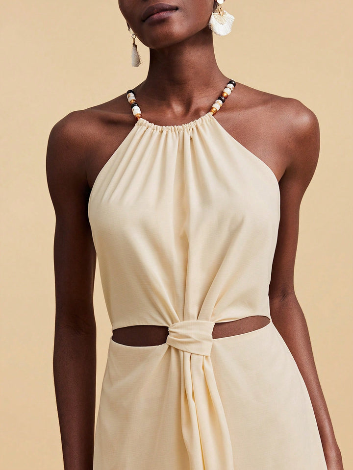 Rochie maxi SHEIN, bej