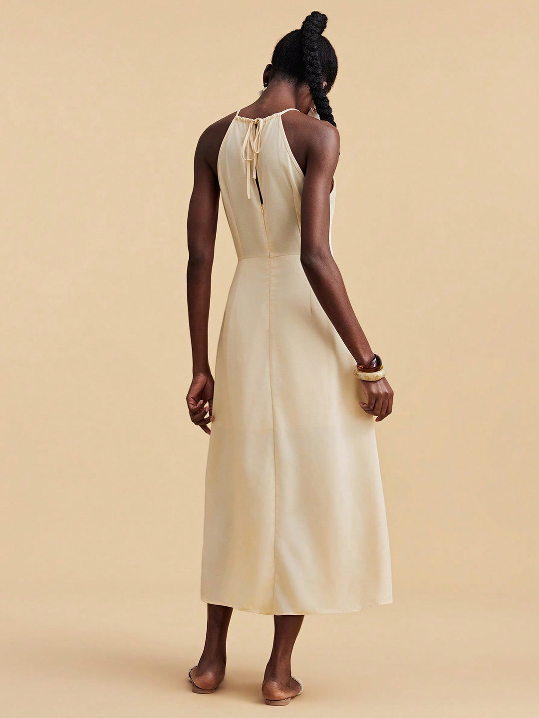 Rochie maxi SHEIN, bej