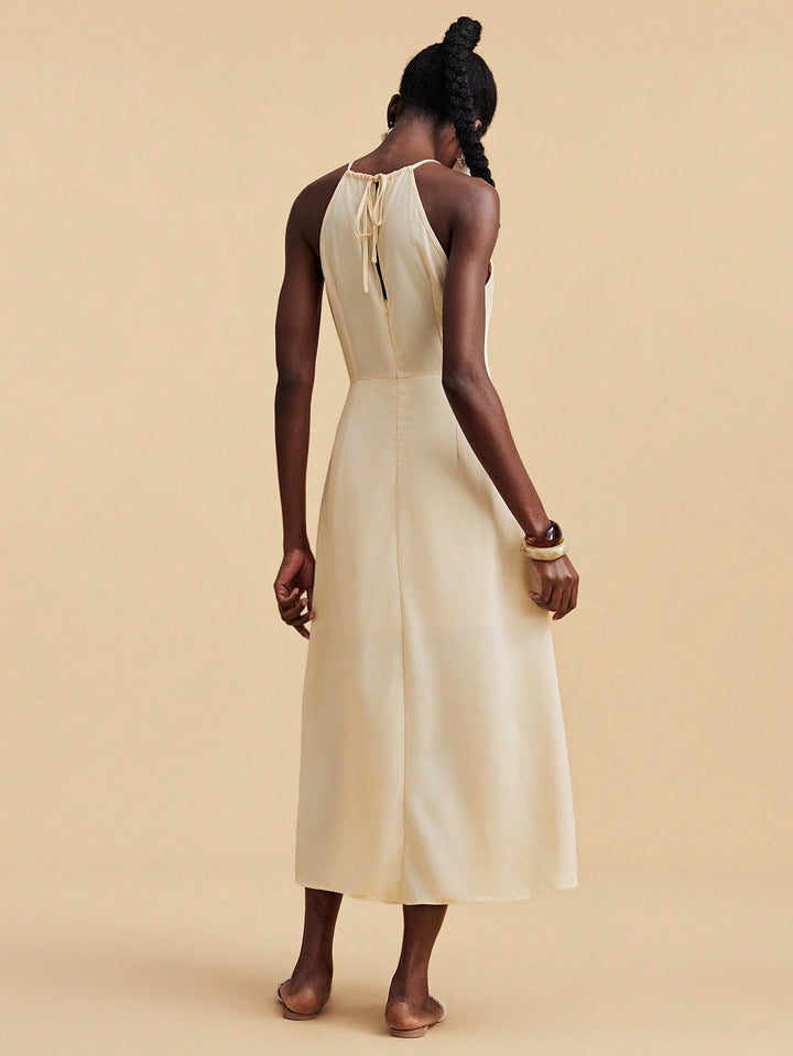 Rochie maxi SHEIN, bej