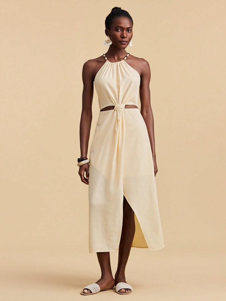 Rochie maxi SHEIN, bej