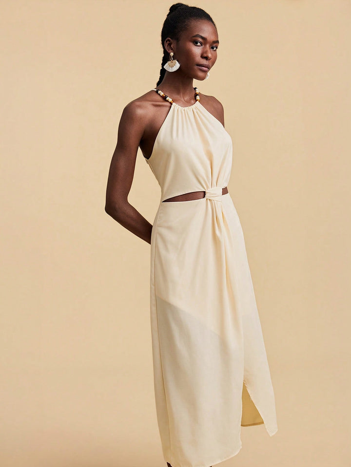 Rochie maxi SHEIN, bej