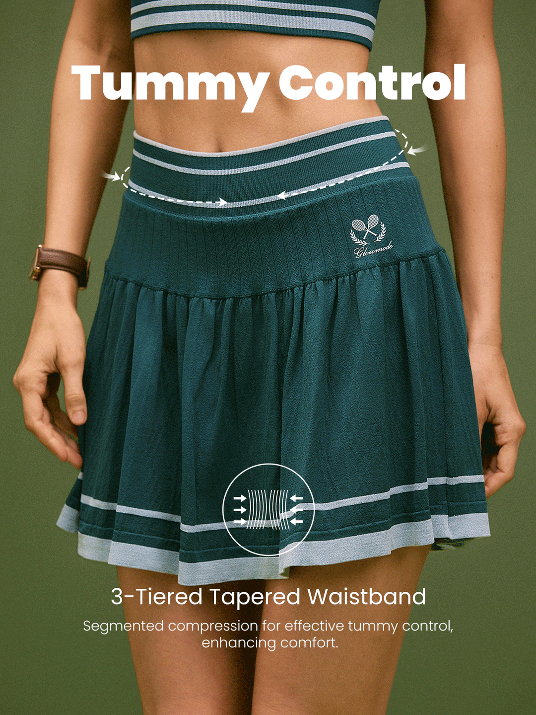 Fustă-pantalon SHEIN, verde