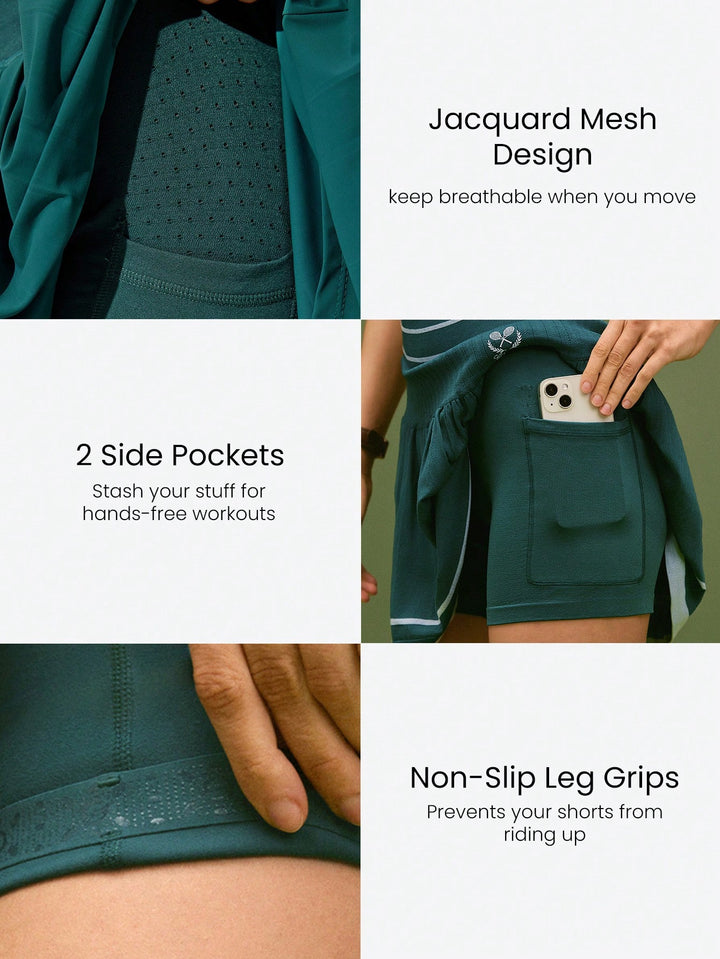 Fustă-pantalon SHEIN, verde