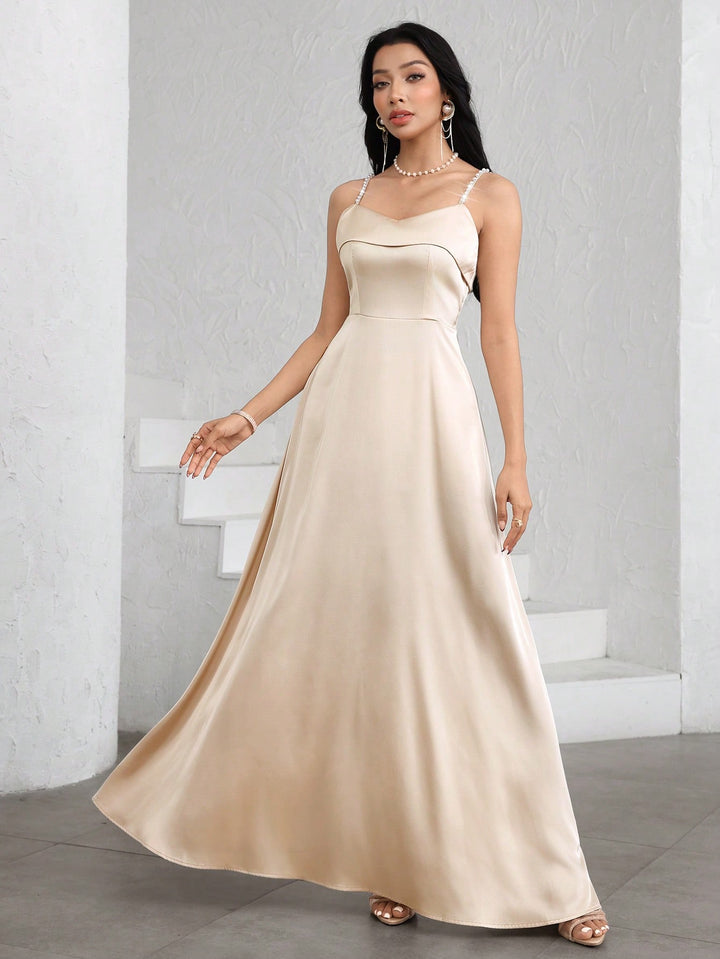 SHEIN maxi ruha, bézs