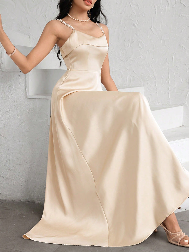 SHEIN maxi ruha, bézs
