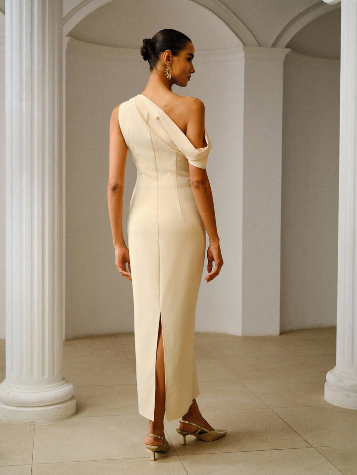 Rochie maxi SHEIN,  crem