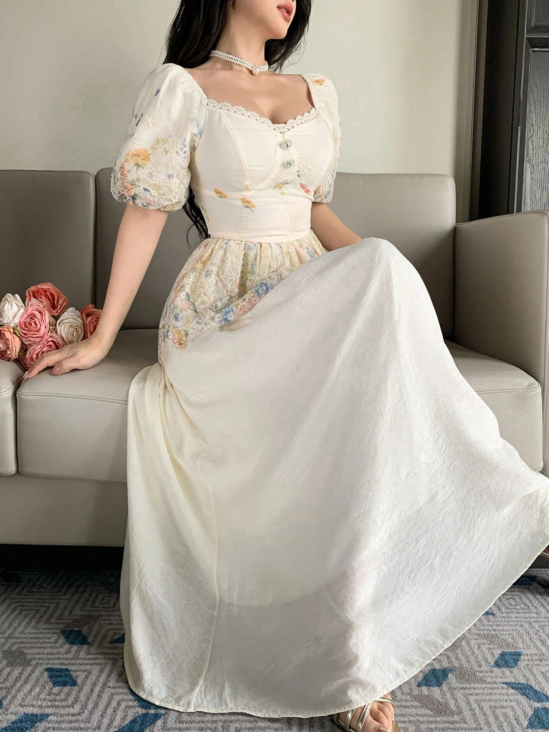 Rochie maxi SHEIN, portocaliu