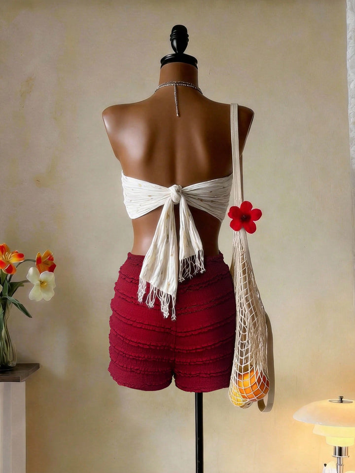 Pantaloni scurți SHEIN, roșu
