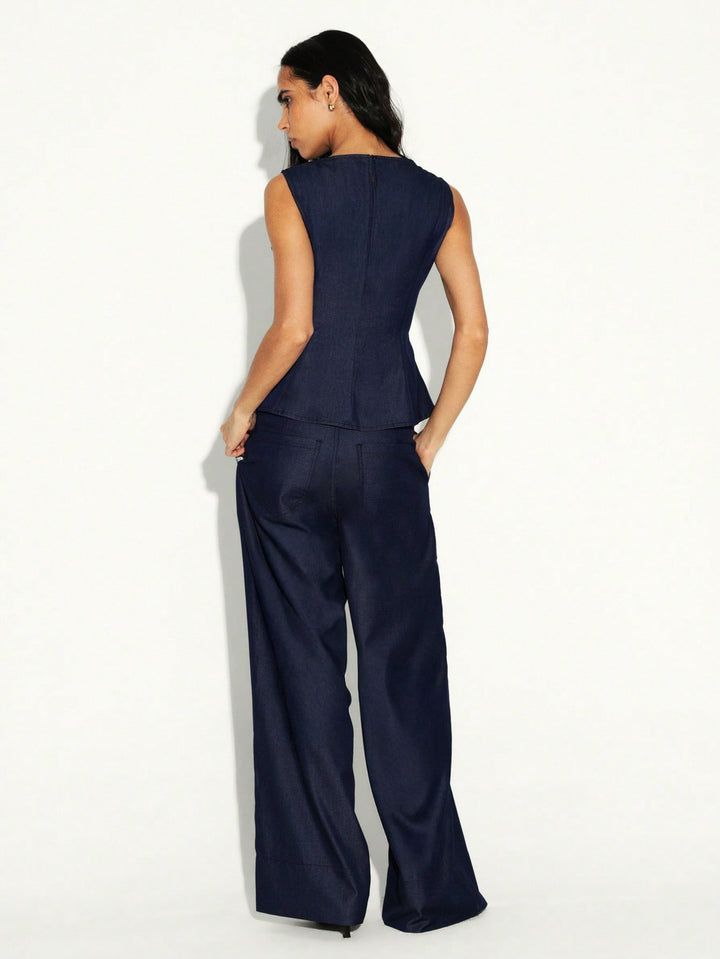 Pantaloni SHEIN, albastru