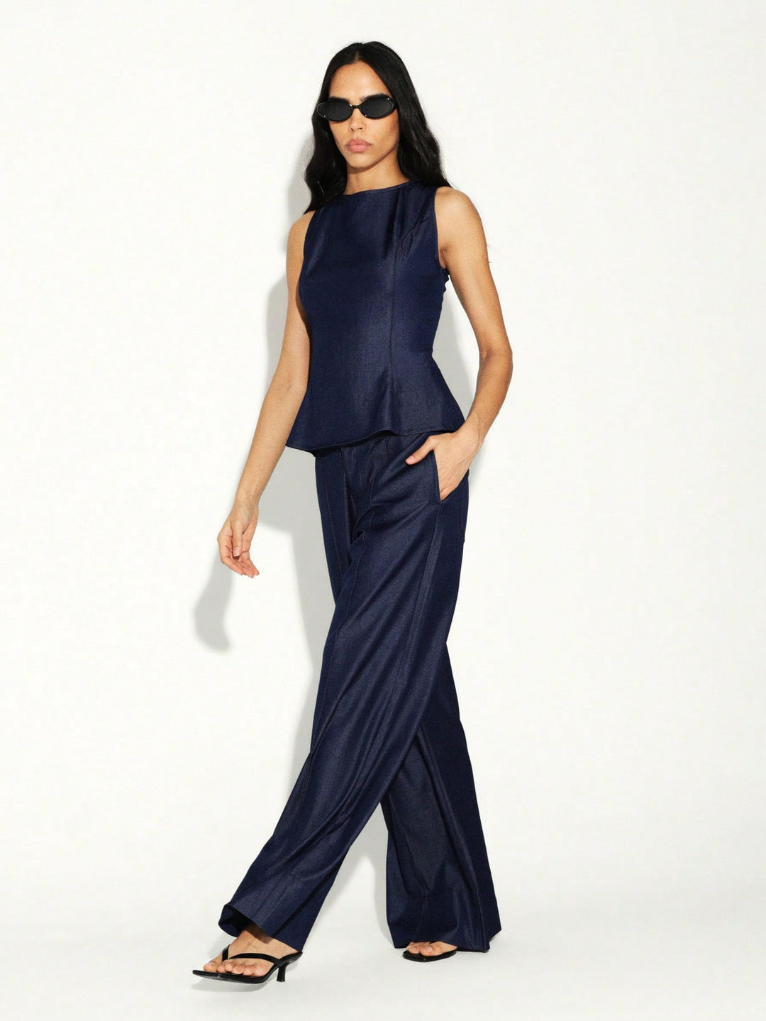 Pantaloni SHEIN, albastru