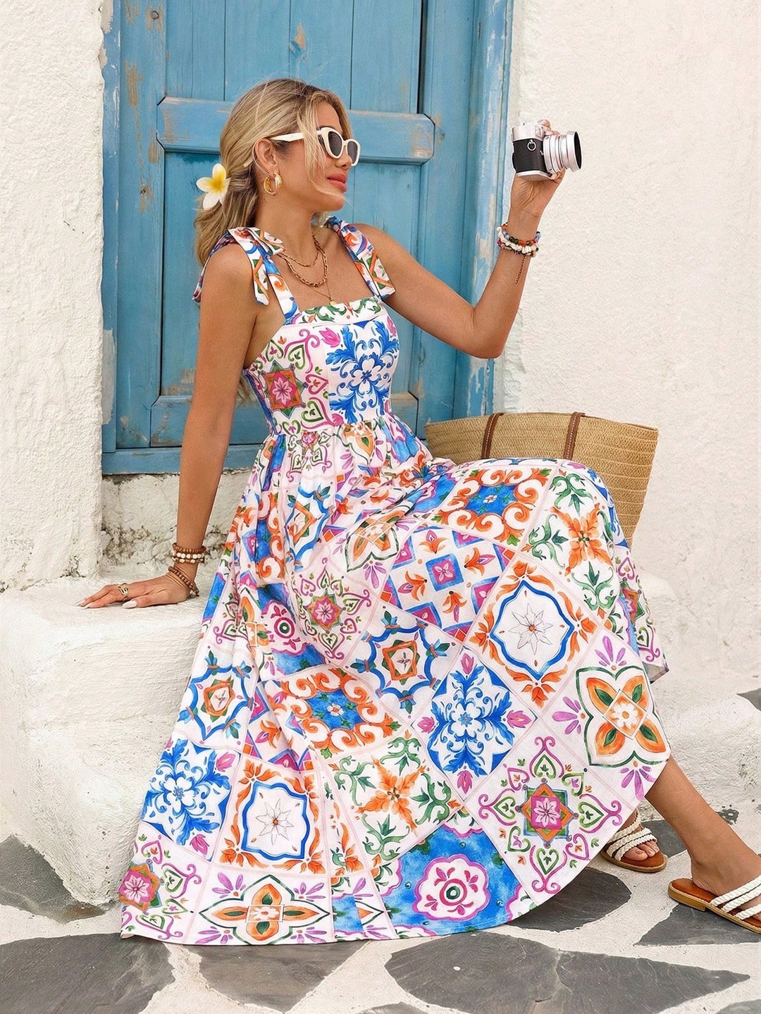 Rochie maxi SHEIN, mix culori