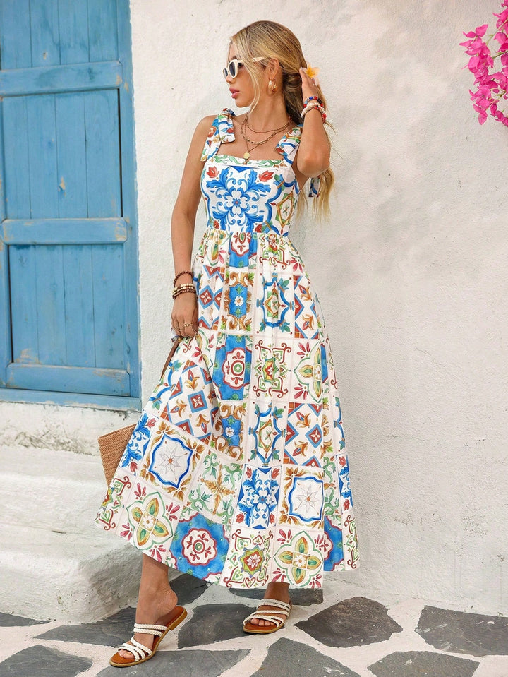 Rochie maxi SHEIN, mix culori