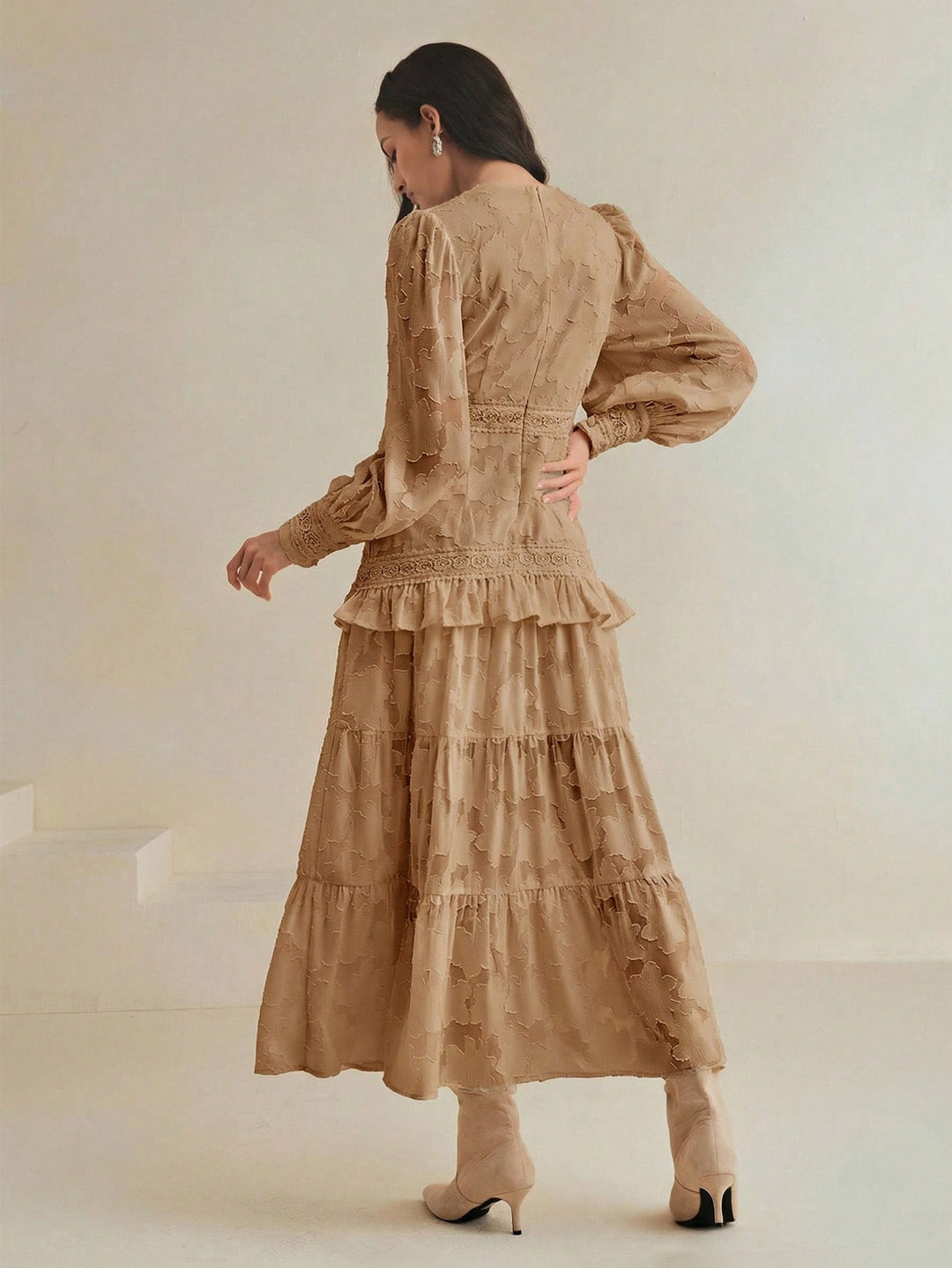 Rochie maxi SHEIN, kaki