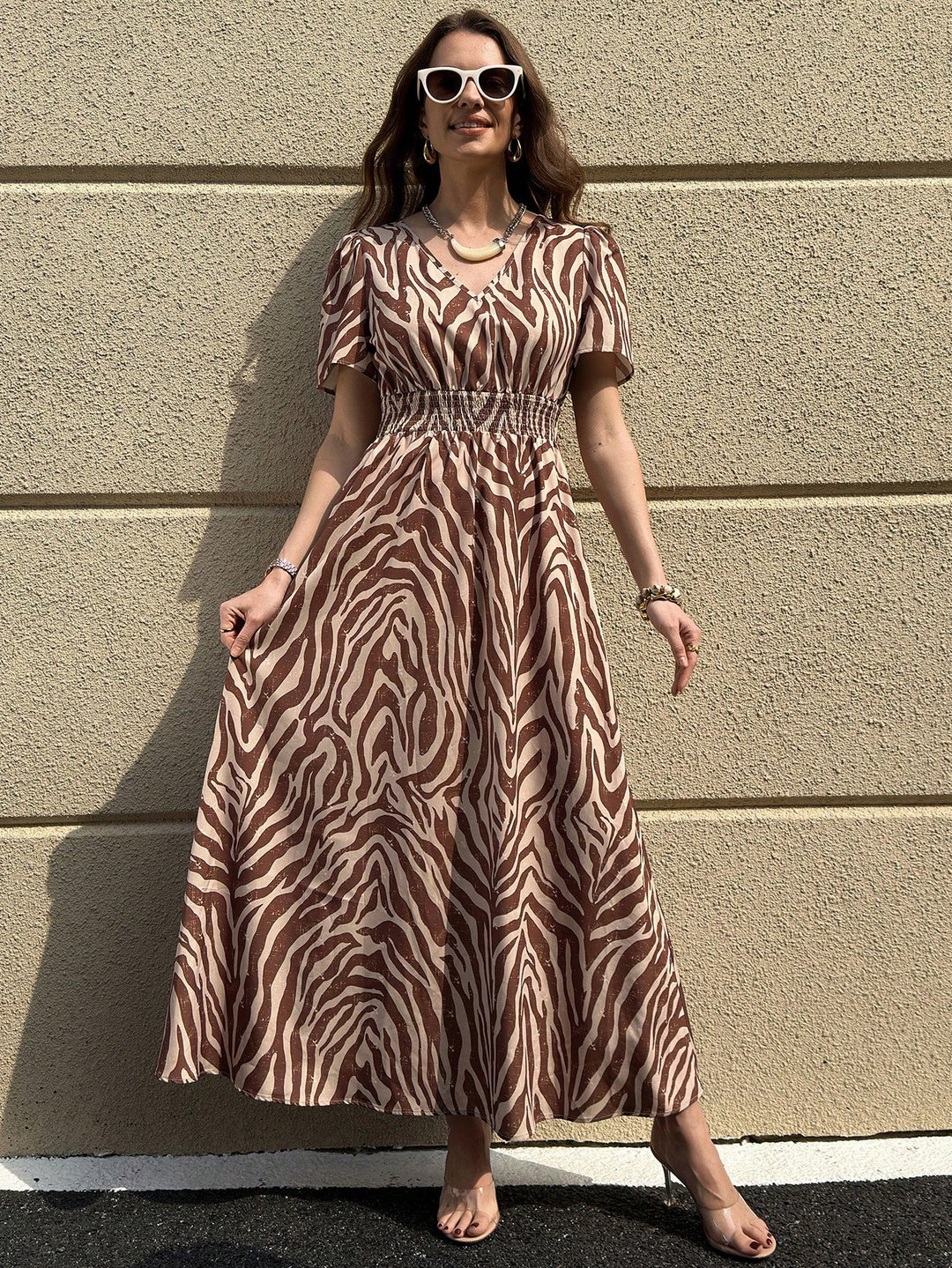 Rochie maxi SHEIN, maro