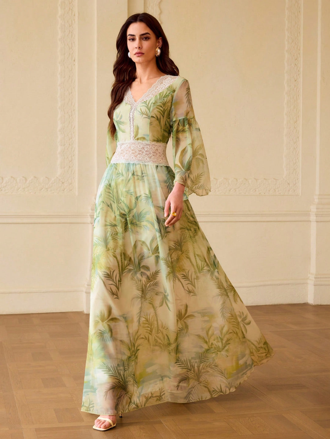 Rochie maxi SHEIN, verde