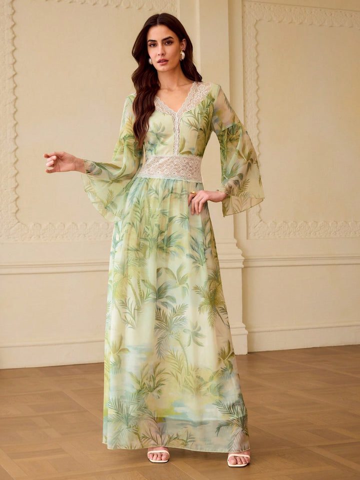 Rochie maxi SHEIN, verde