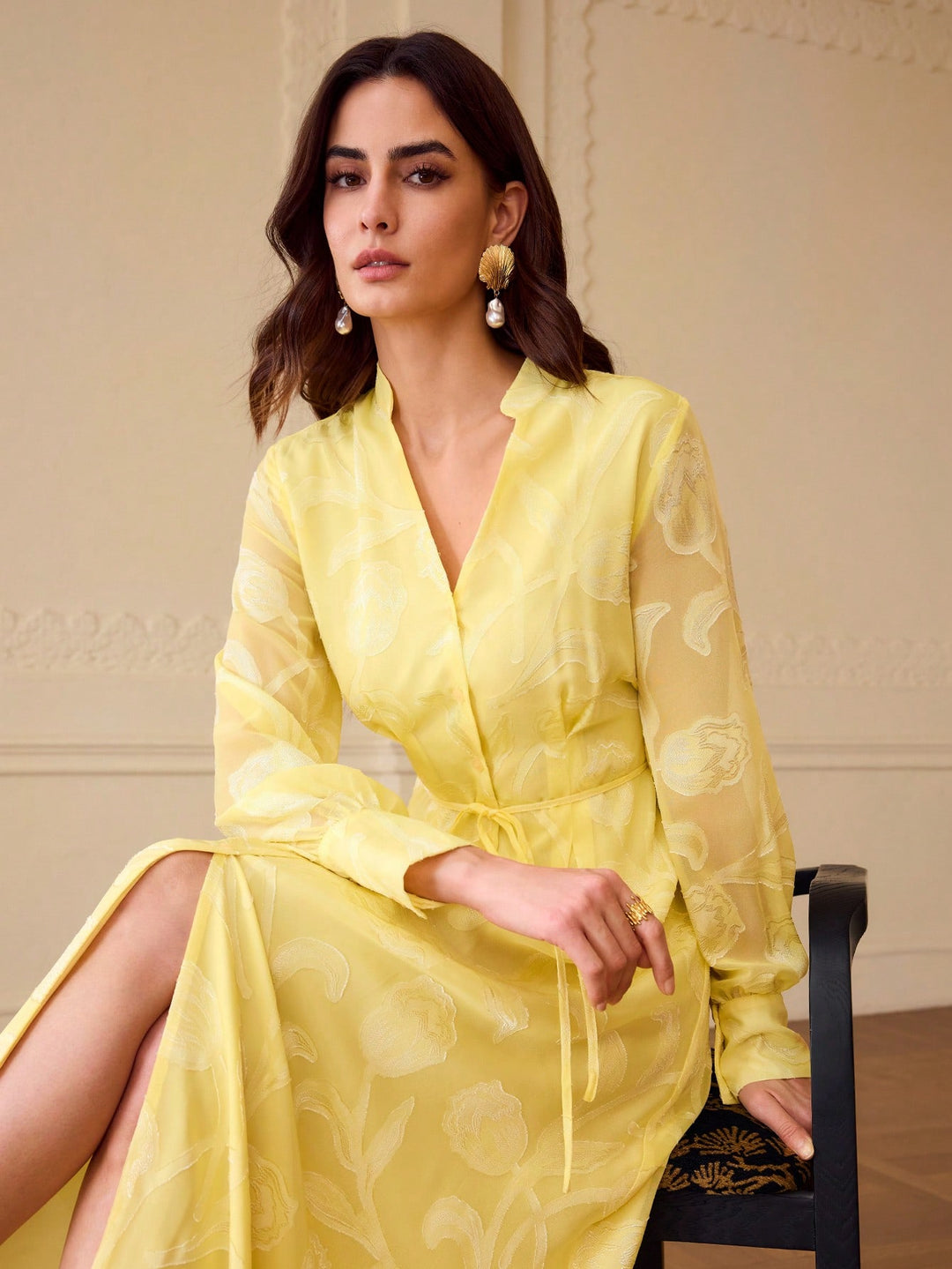 Rochie maxi SHEIN, galben