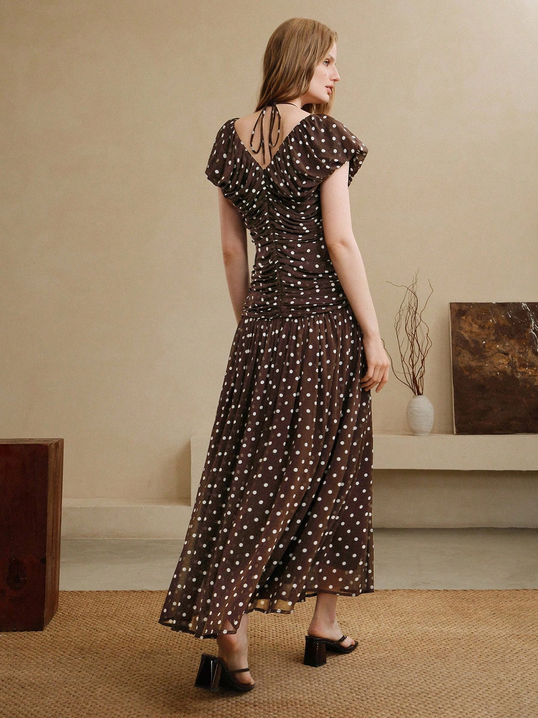 Rochie maxi SHEIN, maro