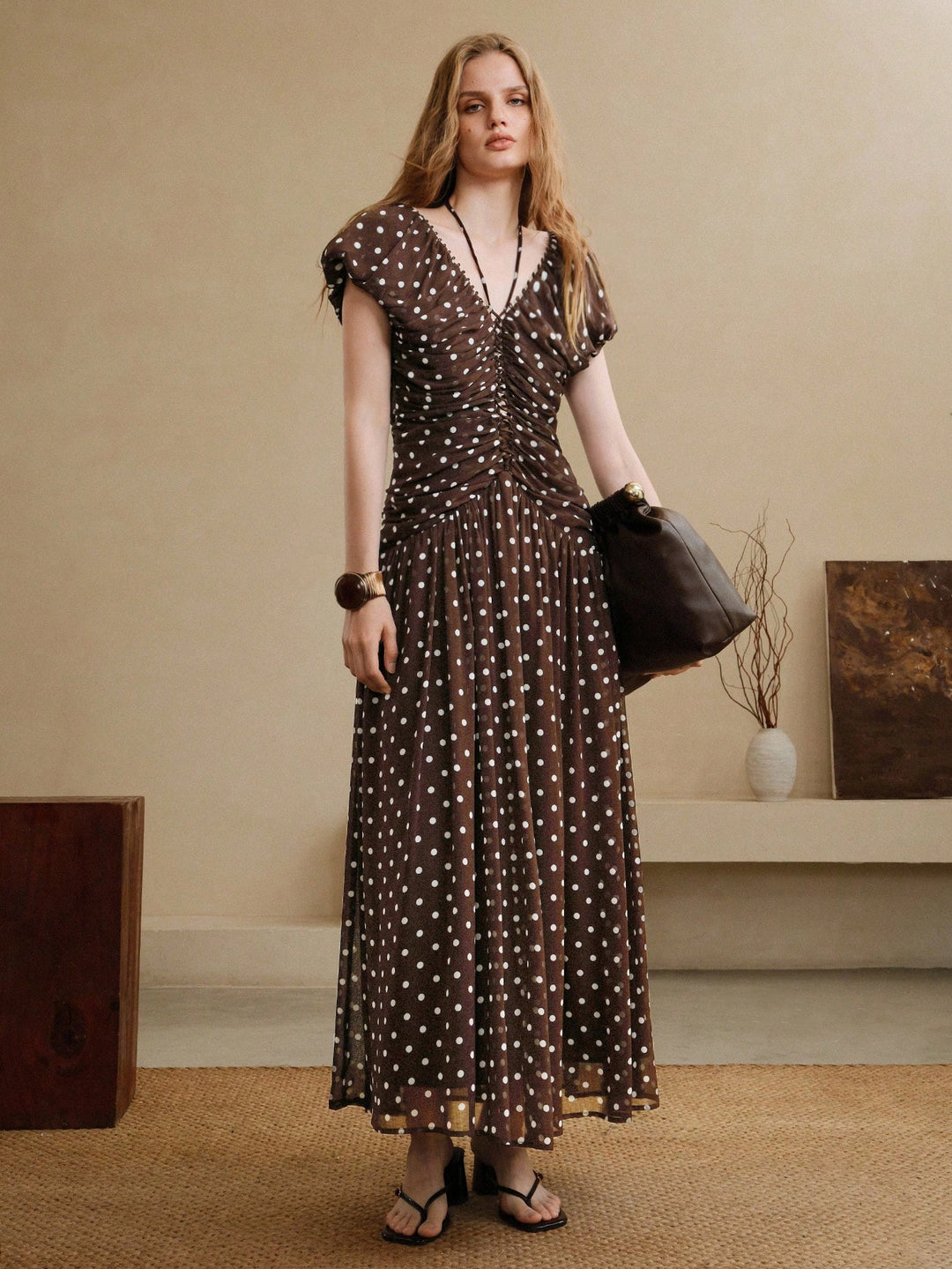 Rochie maxi SHEIN, maro