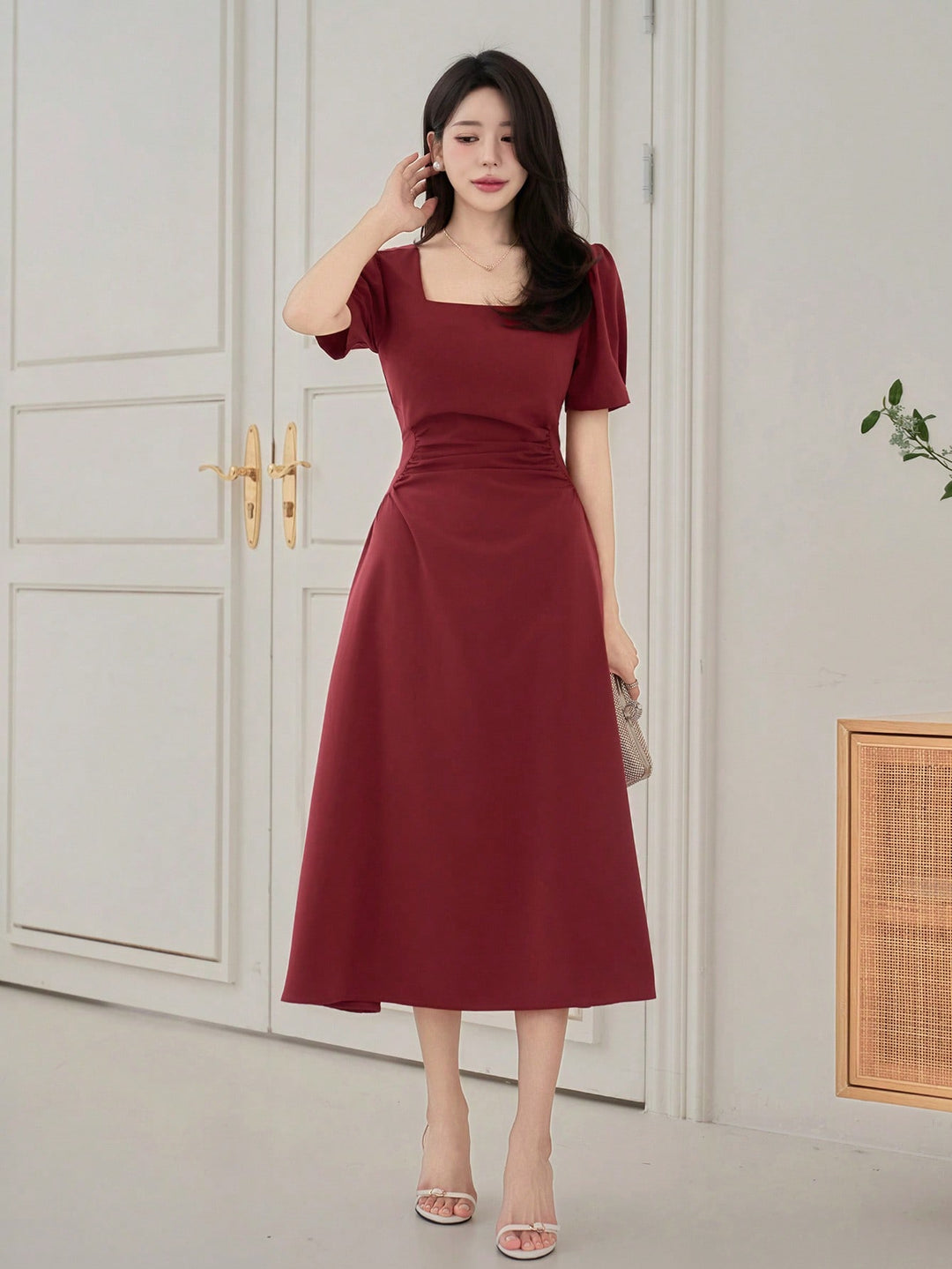 Rochie midi SHEIN, roșu